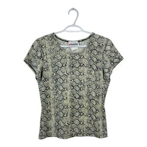 Y2K Vintage Snakeskin Print Stretchy Sleeveless Top